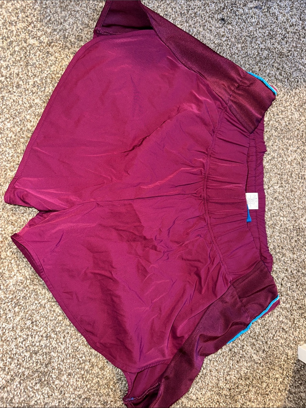 Women's Athletic Shorts in Wine Red — Lightweight Performance
